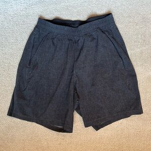 Lululemon Men’s Pace Breaker Short 7” LL Diamond Texture Print Gray Black Small